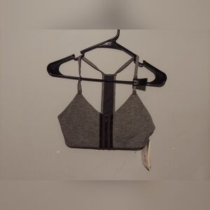 Adidas Training Light Support MAC Bra Grey 3 Stripe NEW Medium Aeroimpact Womens